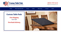 Desktop Screenshot of customtablepads.com